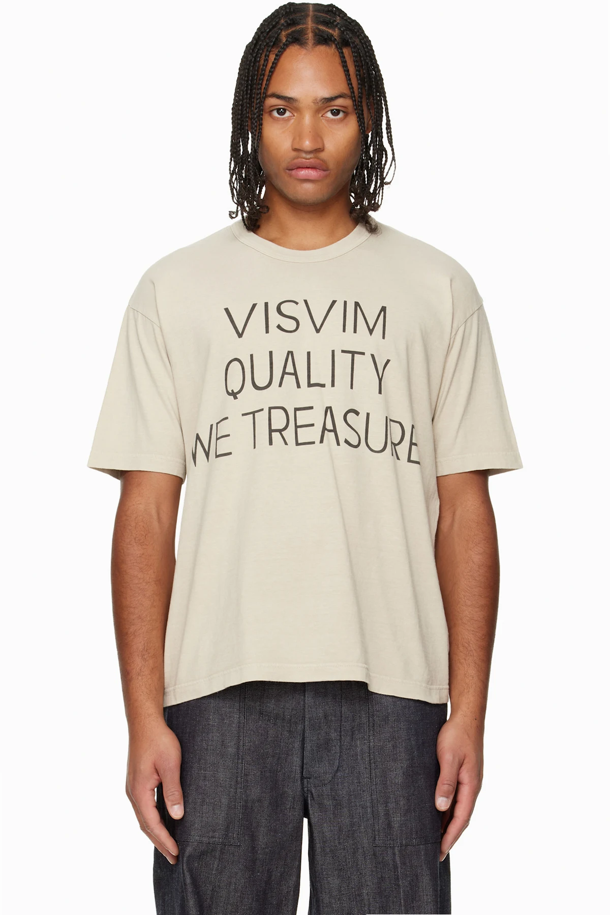 Beige Jumbo S/S DMGD T-shirt