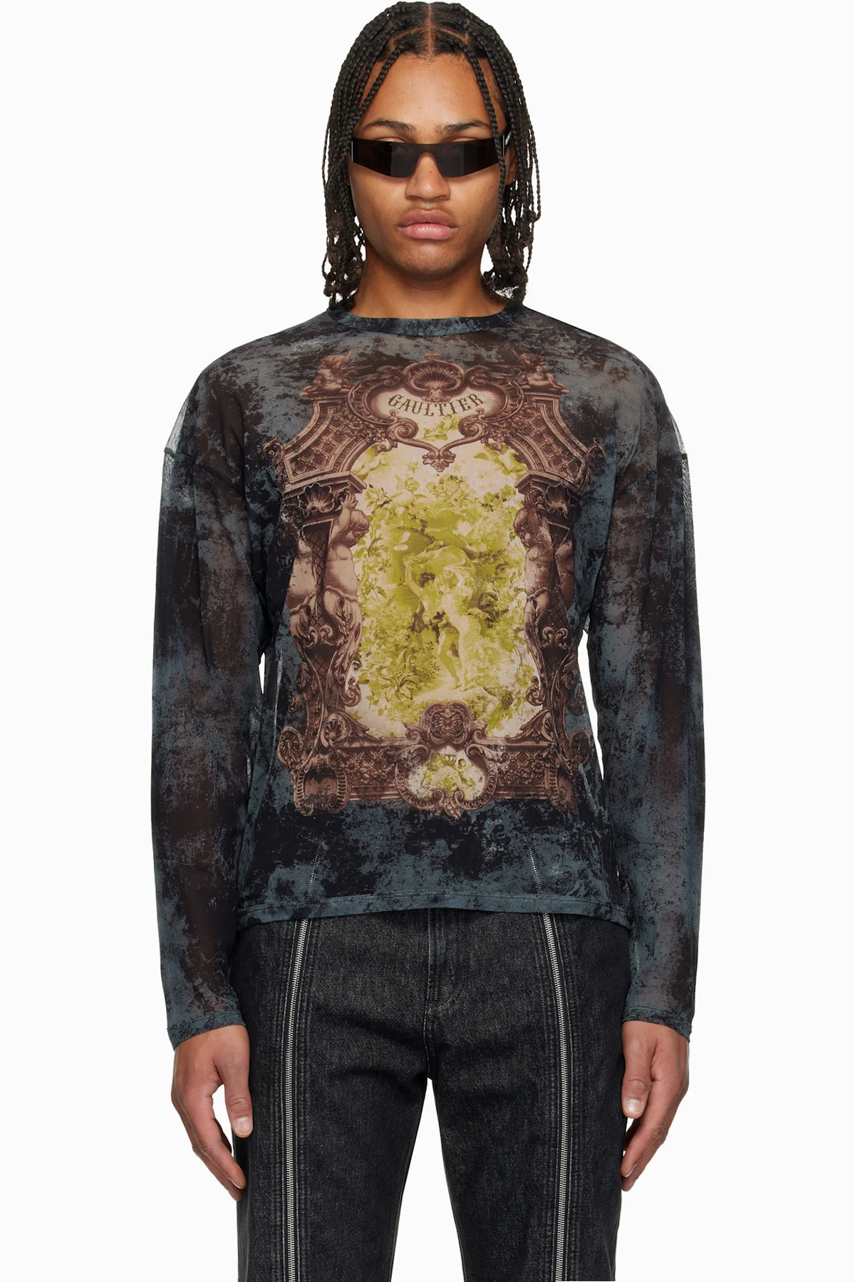 Navy 'The Oversized Médaillon' Top