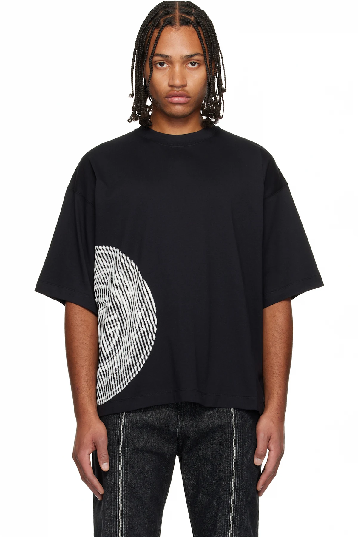 Black 'JPG' Laurier Stamp T-shirt