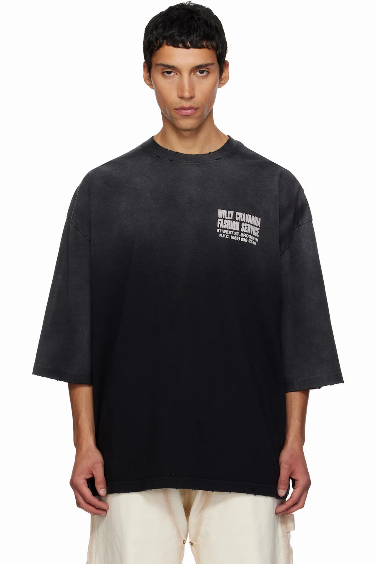 Black 'Fashion Services' Buffalo T-shirt