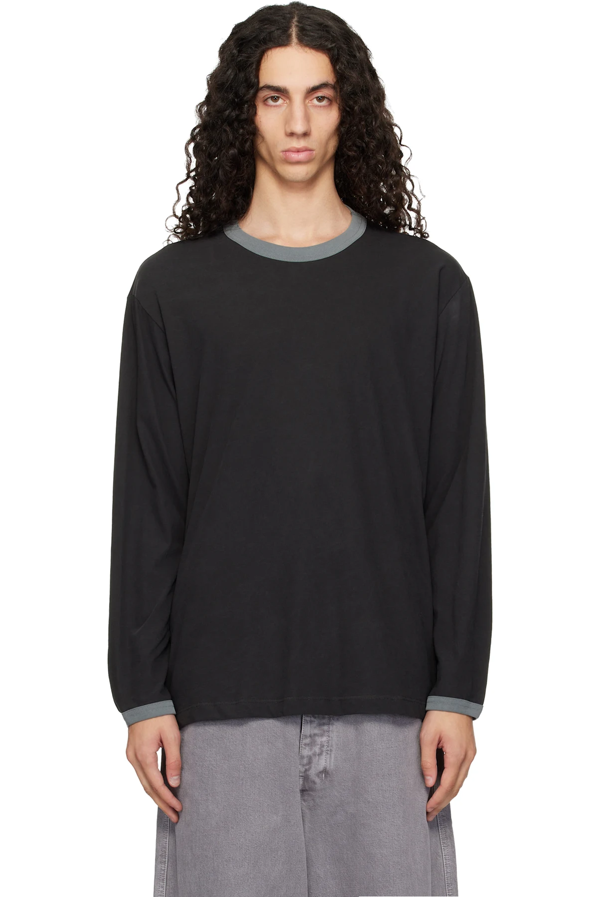 Gray Two Tone L/S T-shirt