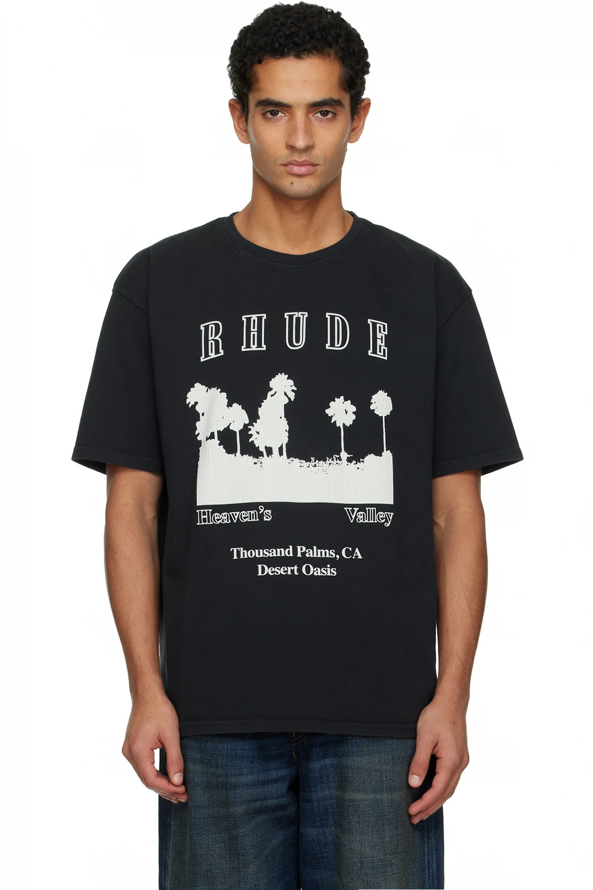 Black 'Thousand Palms' T-shirt