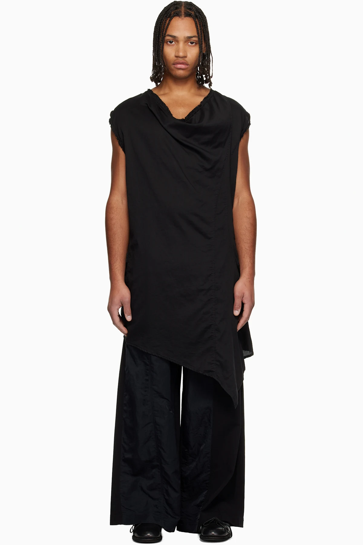 Black Umbra Drape Tunic T-shirt