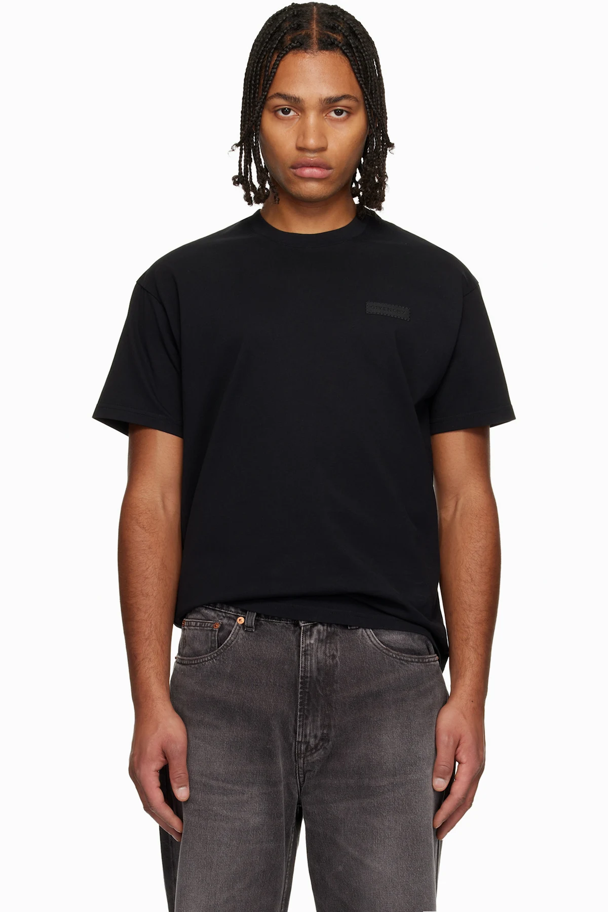 Black 'GIVENCHY' Patch T-shirt