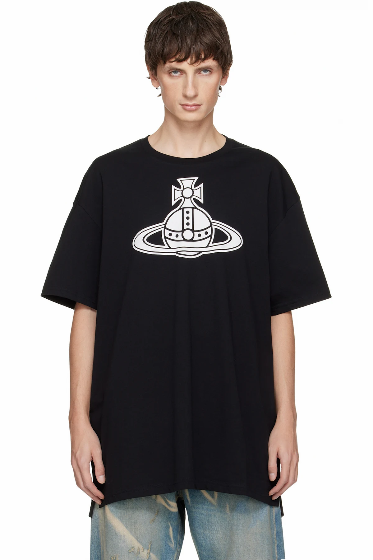 Black Paris Orb Oversized T-shirt