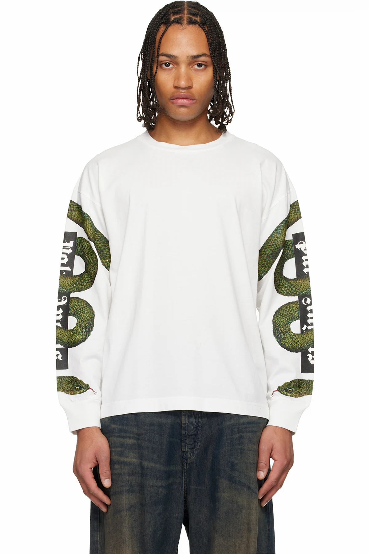 White Snake Box Logo Long Sleeve T-shirt