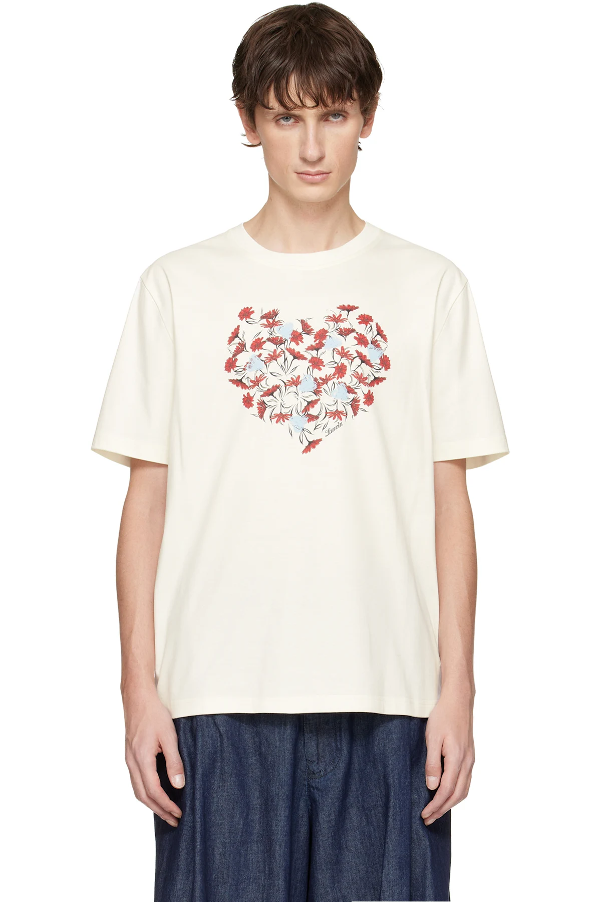Off-White Daisy Heart T-shirt