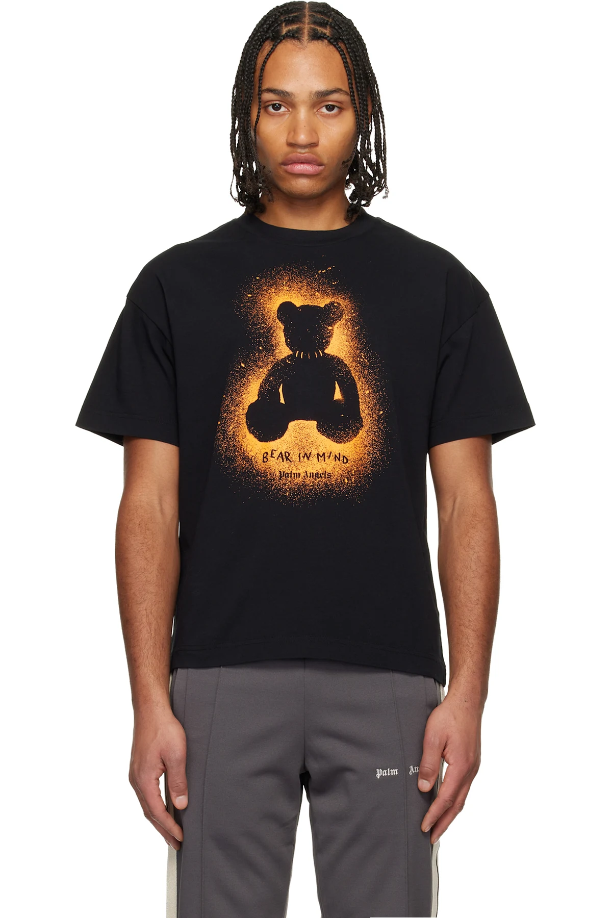 Black Spray Bear Regular T-shirt