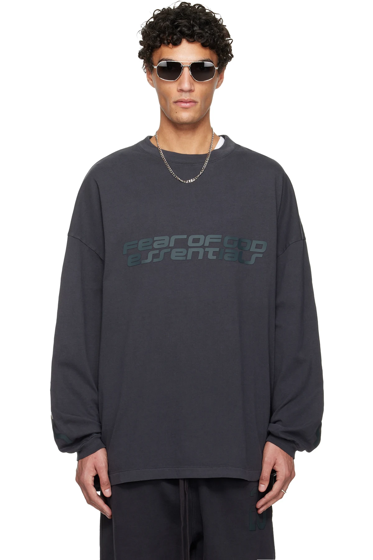 Gray Holiday 90s Long Sleeve T-shirt