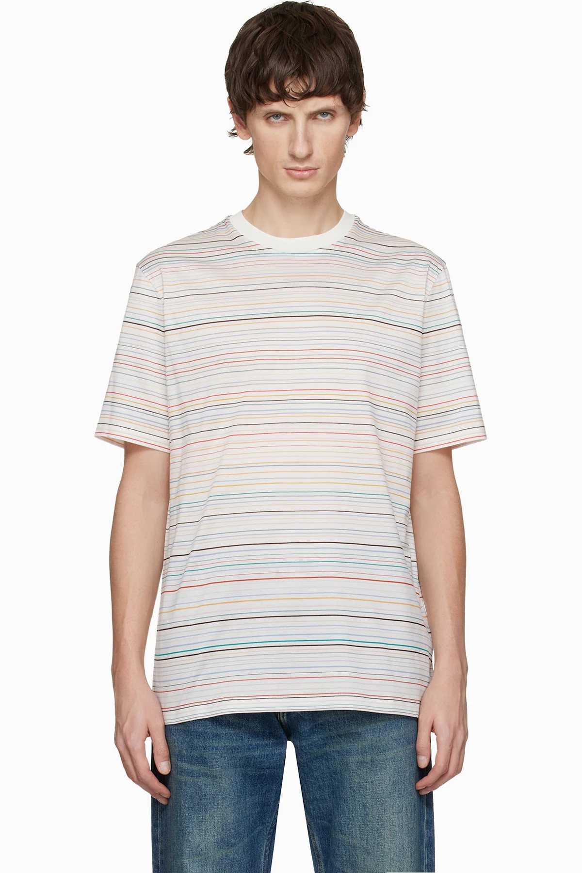 White Signature Stripe T-shirt