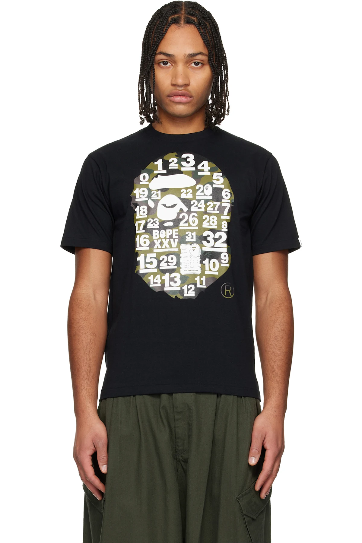 Black 32nd Anniversary 1st Camo Big Ape Head T-shirt