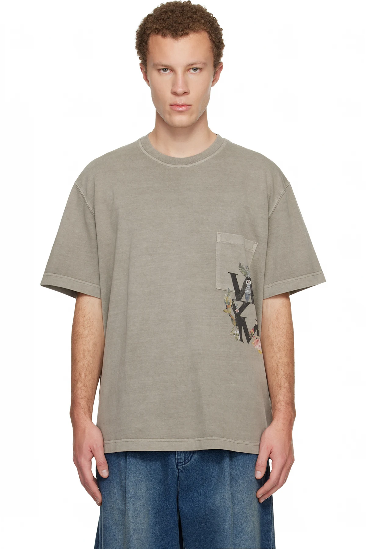 Taupe Minhwa Logo Dyed T-shirt