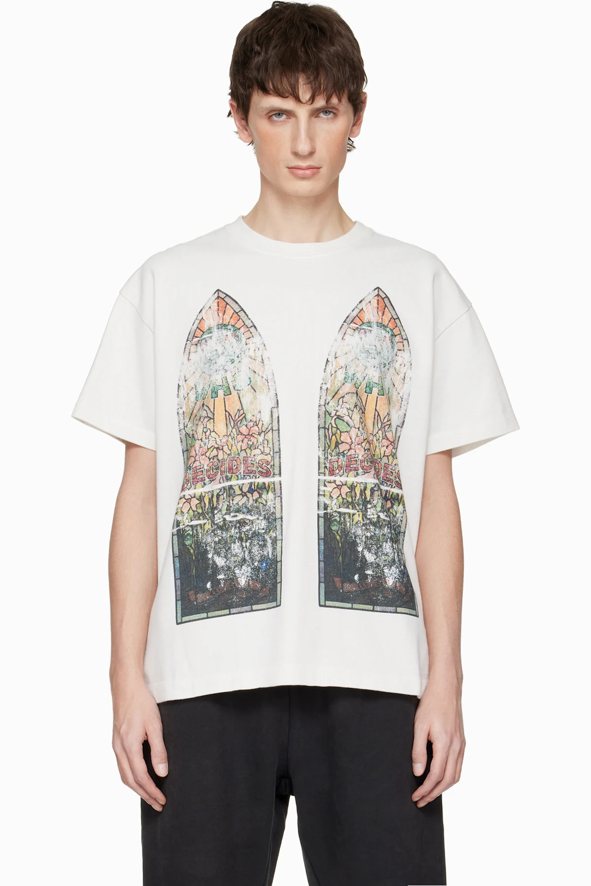 White Faded Jersey T-shirt