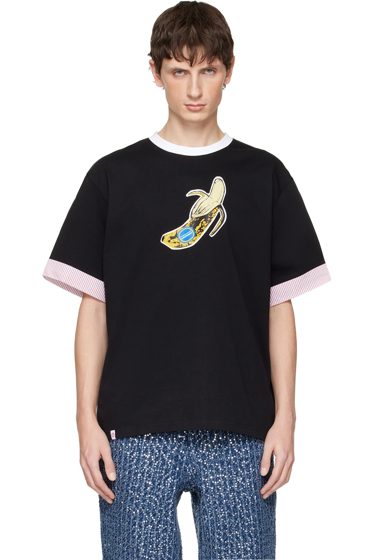 Black Turn Up T-shirt