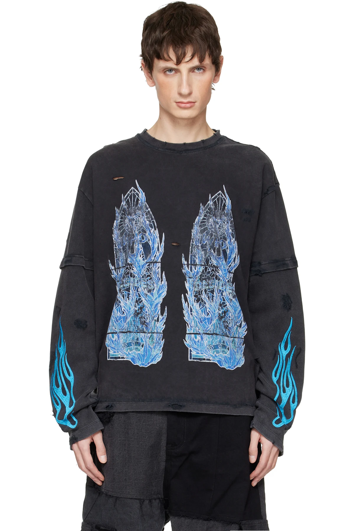 Black Flame Glass Double T-shirt