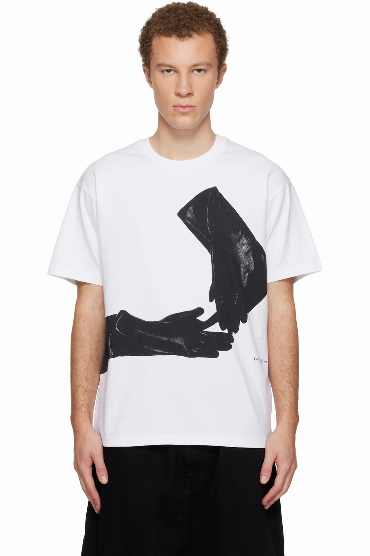 White Surrealism Print T-shirt