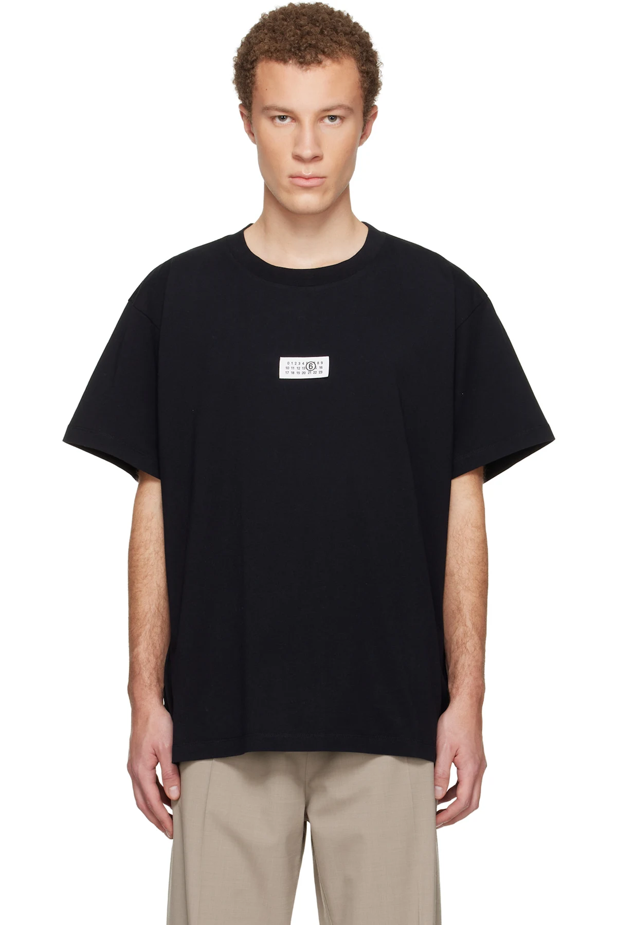 Black Numeric Cotton T-shirt