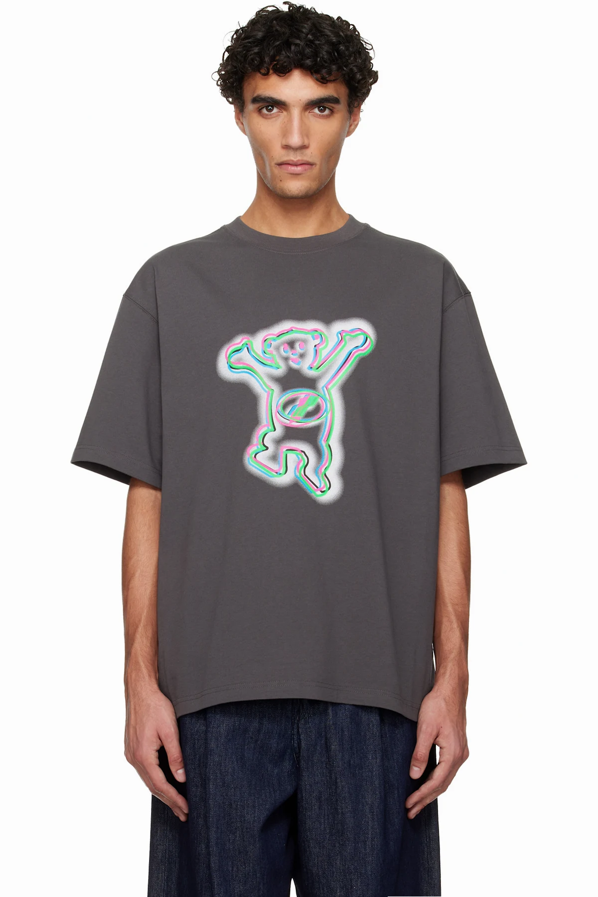 Gray Colorful Teddy T-shirt