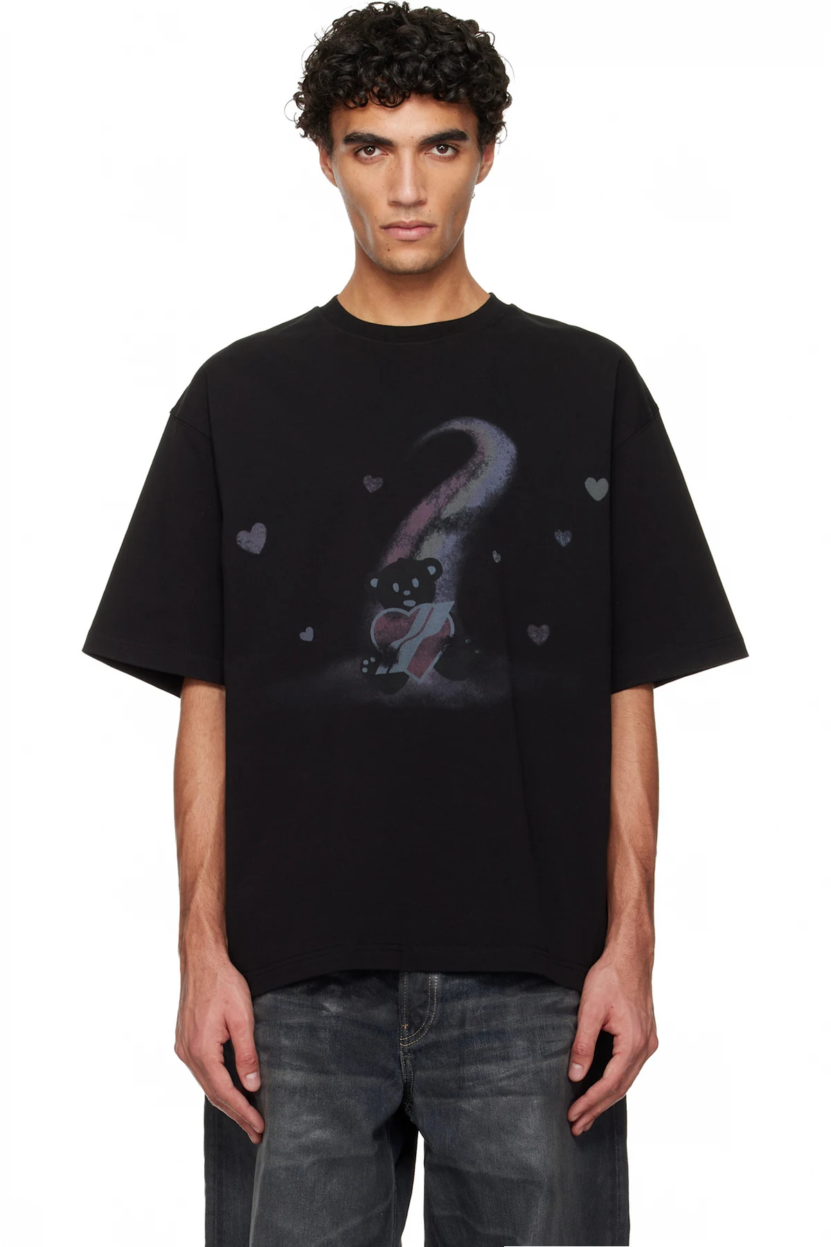 Black Teddy Hearts T-shirt