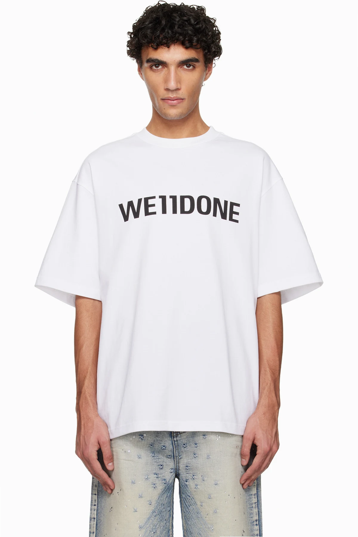 White Large Basic Logo T-shirt
