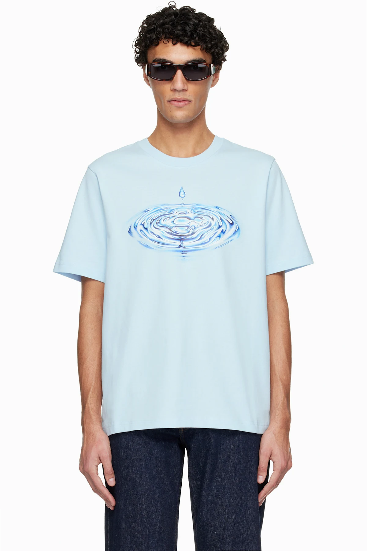 Blue Drip Logo Short Sleeve T‑shirt