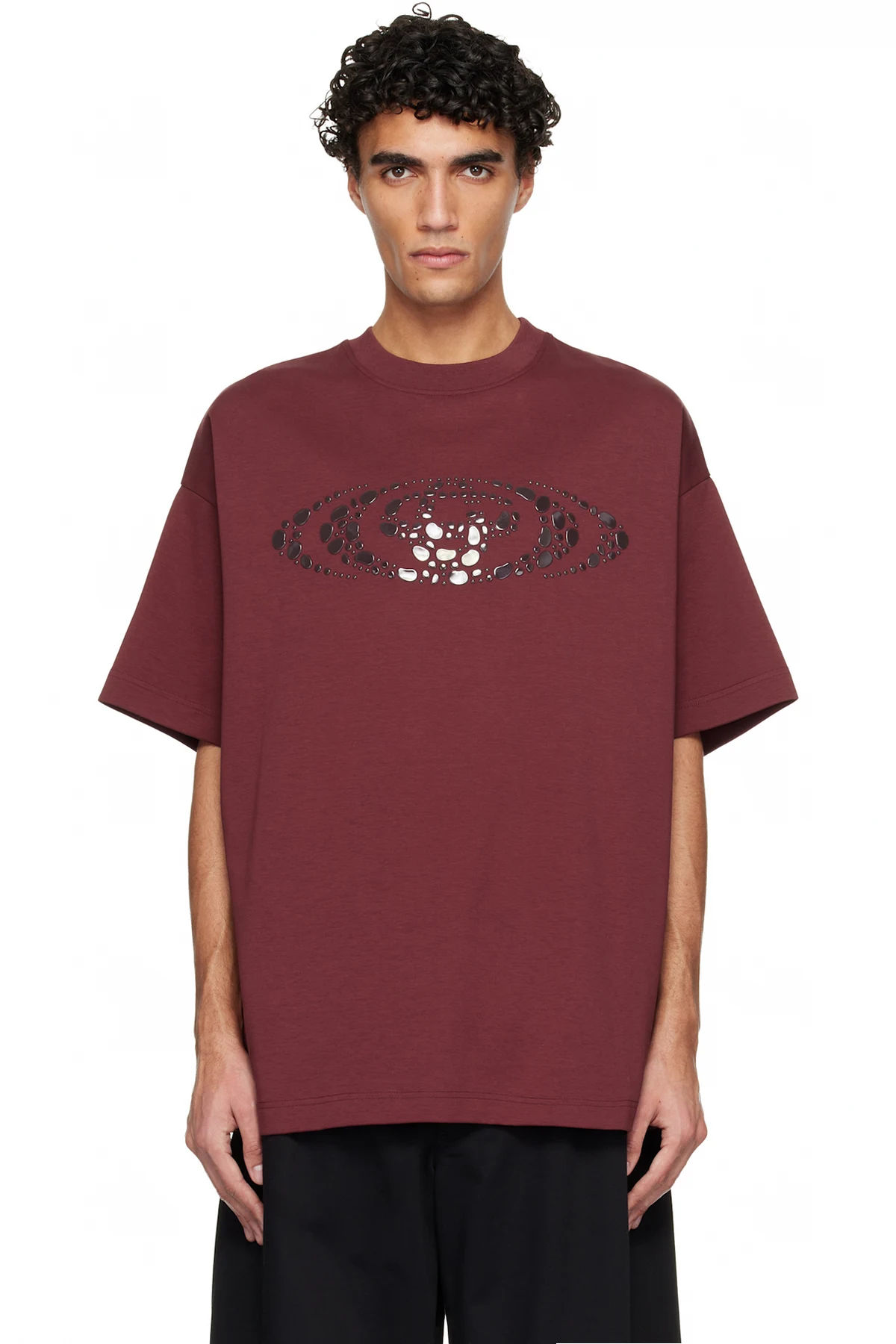 Red Pebble Logo Oversized T-shirt