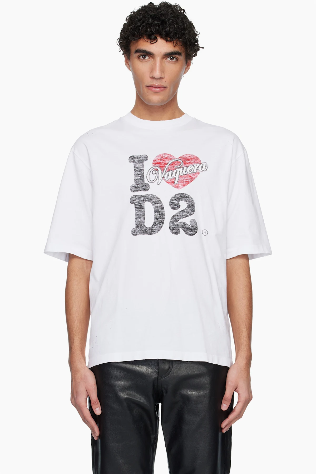 White Vaquera Edition Destroyed Loose Fit T-shirt