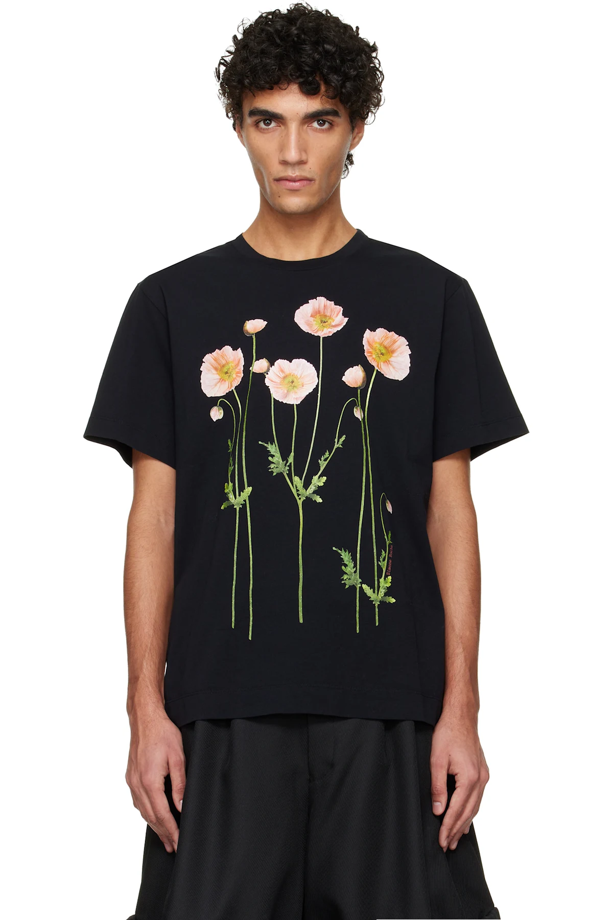 Black Poppy Field T-shirt