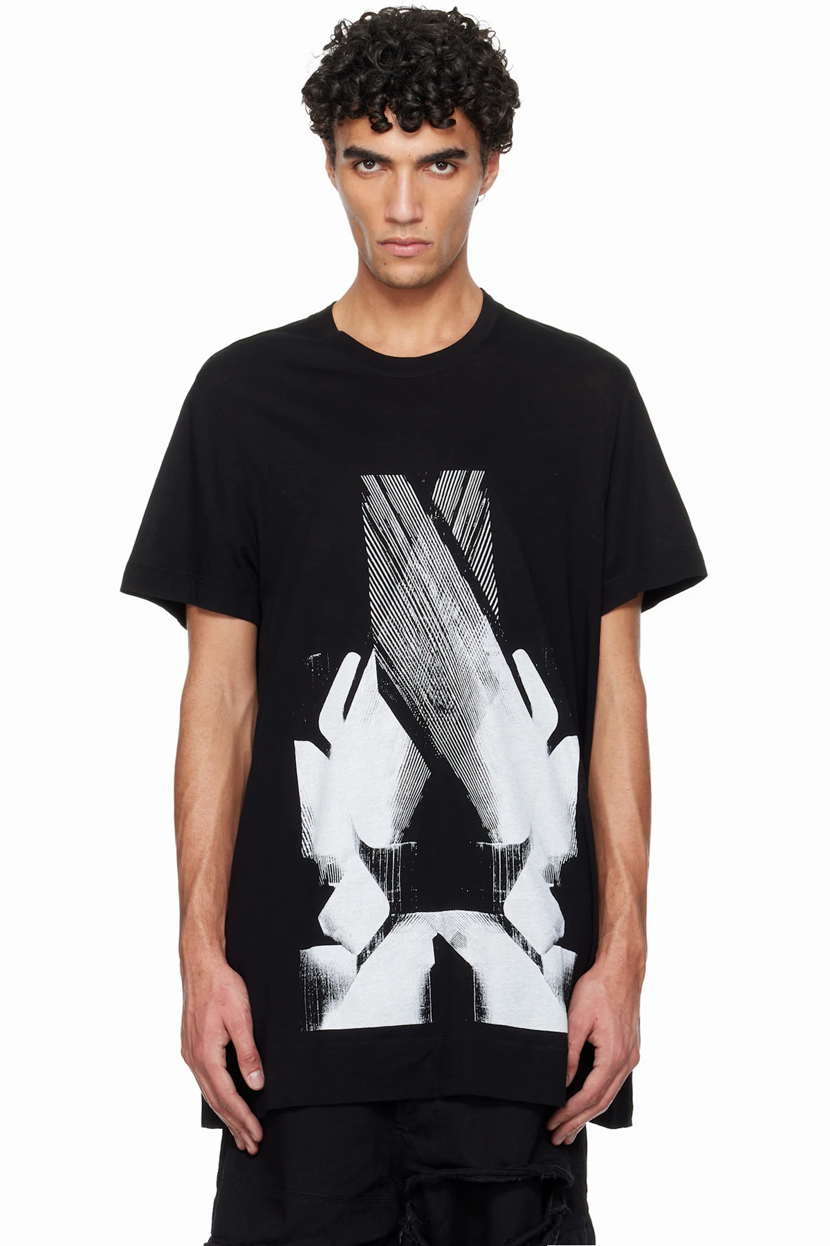 Black Numinous Print Flare T-shirt