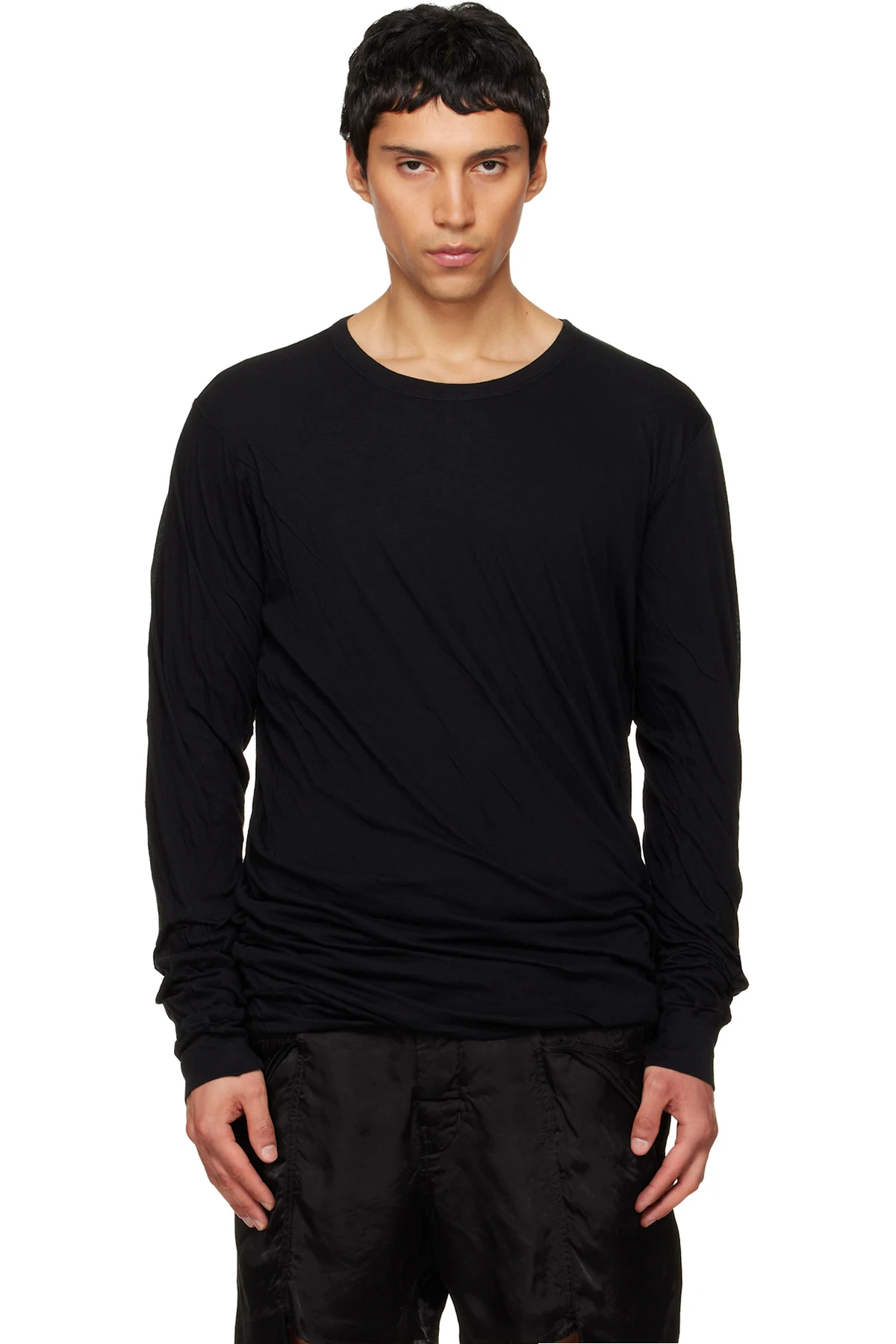 Black Temple Jumbo Double LS T-shirt