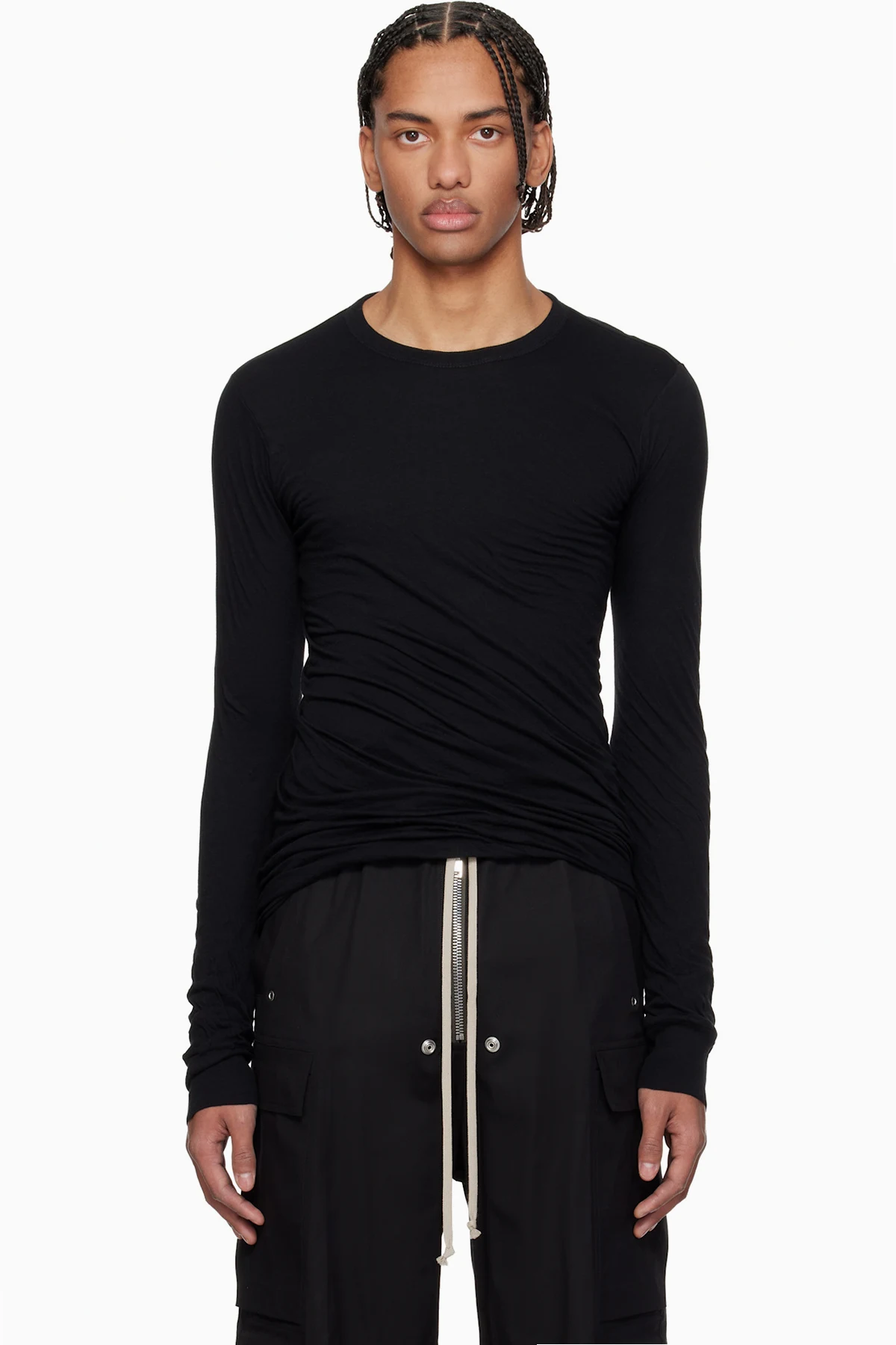 Black Temple Double LS T-shirt