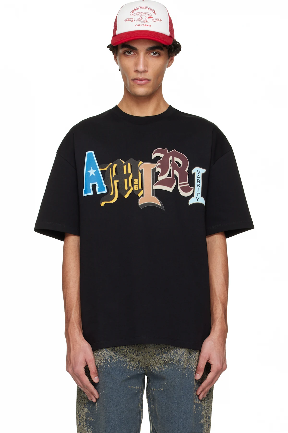 Black Varsity Patch Oversized T-shirt