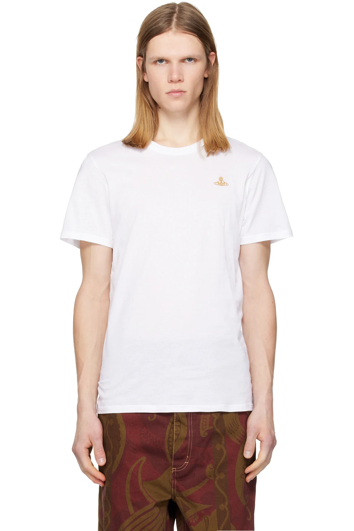 White Embroidered Logo T-shirt