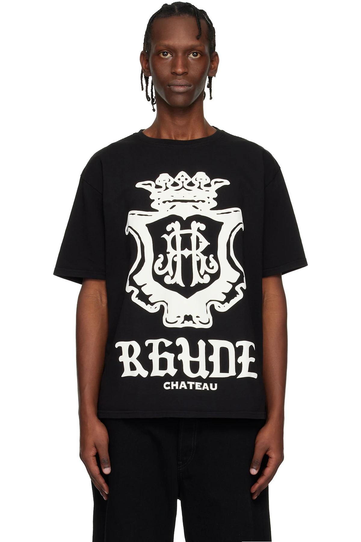 Black Oversized Chateau Crest T-shirt