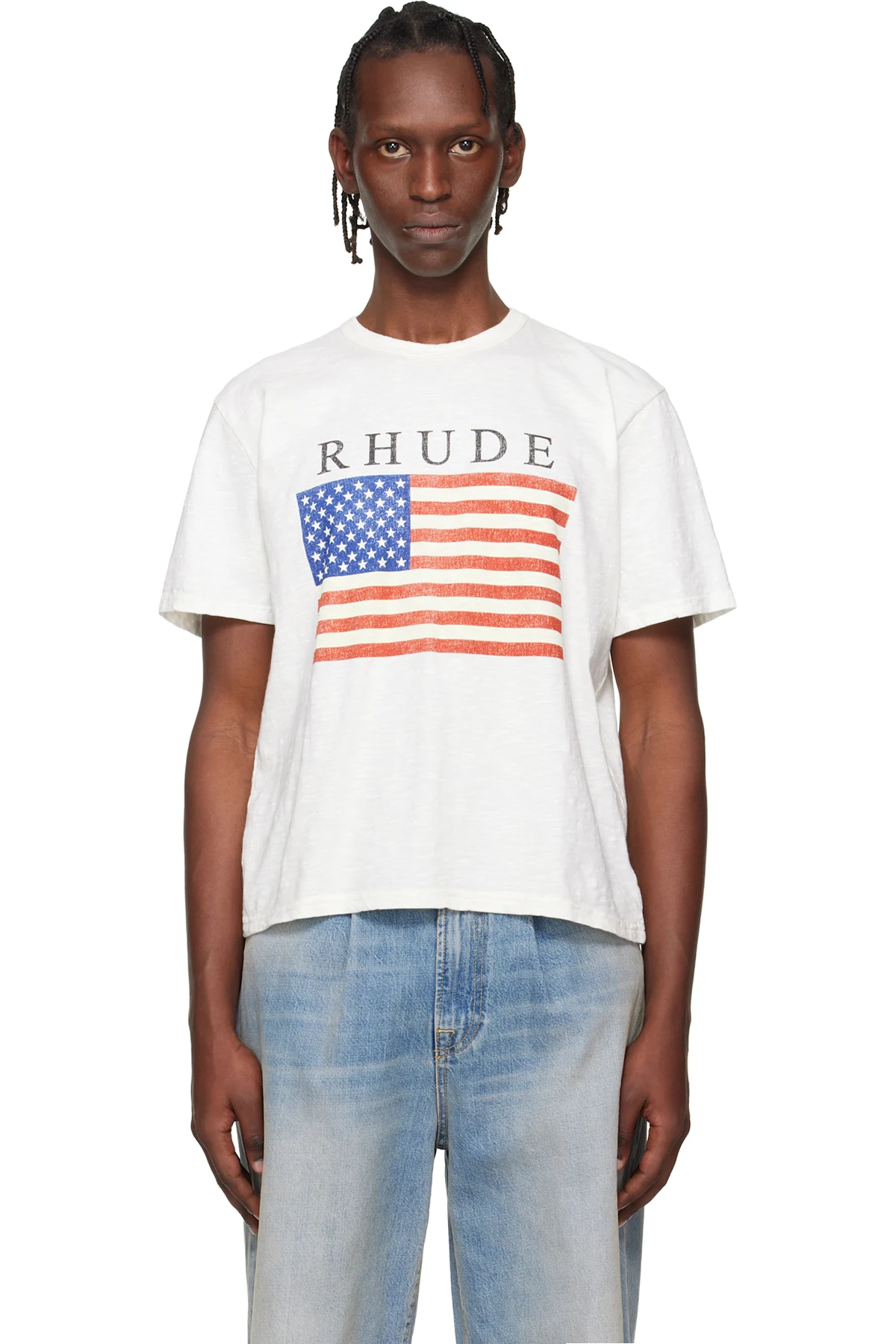 Off-White USA Flag Slub T-shirt