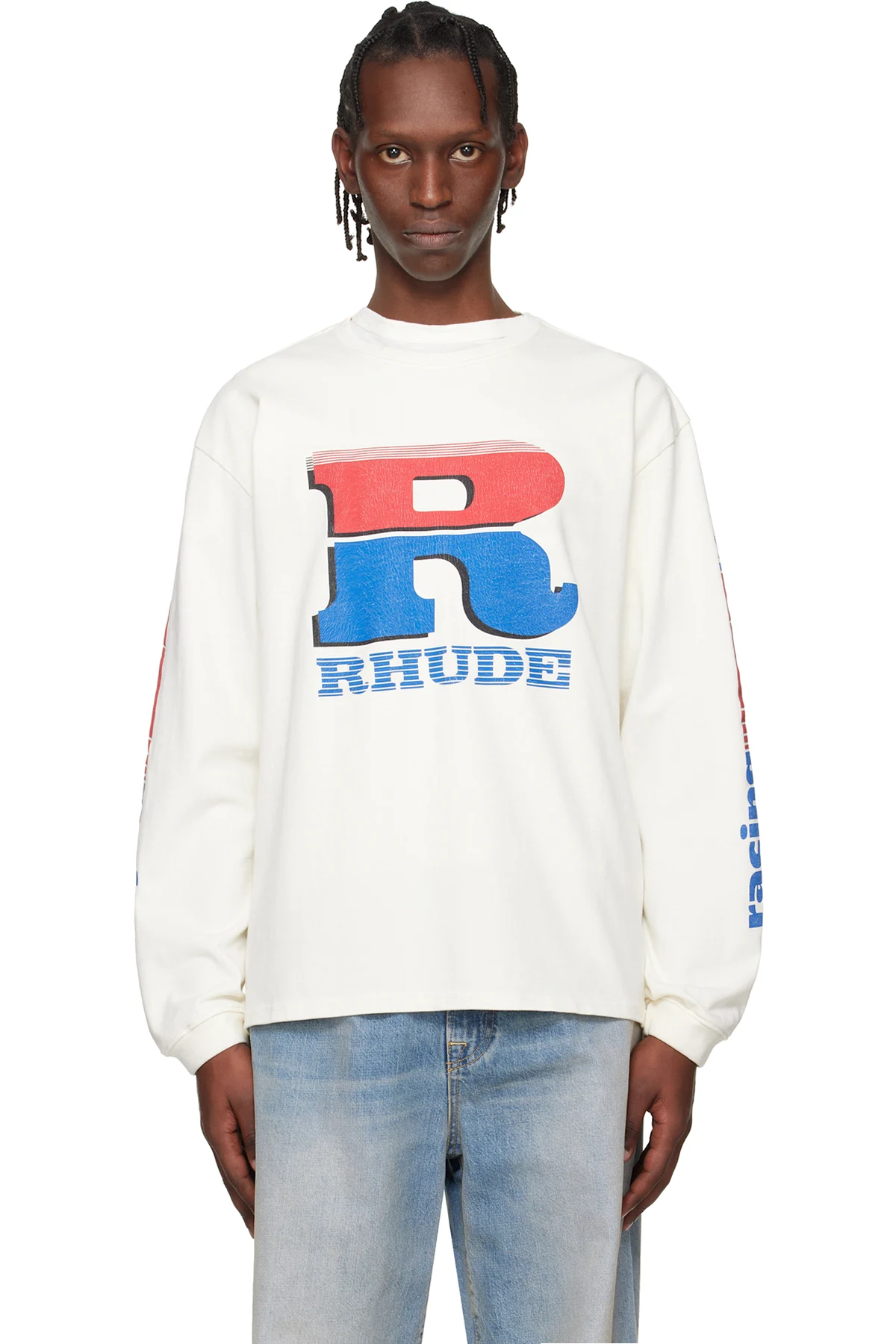 Off-White Split Petrol Logo LS T-shirt