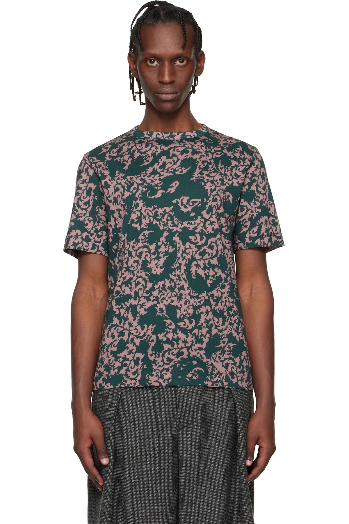 Green & Pink Floral T-shirt