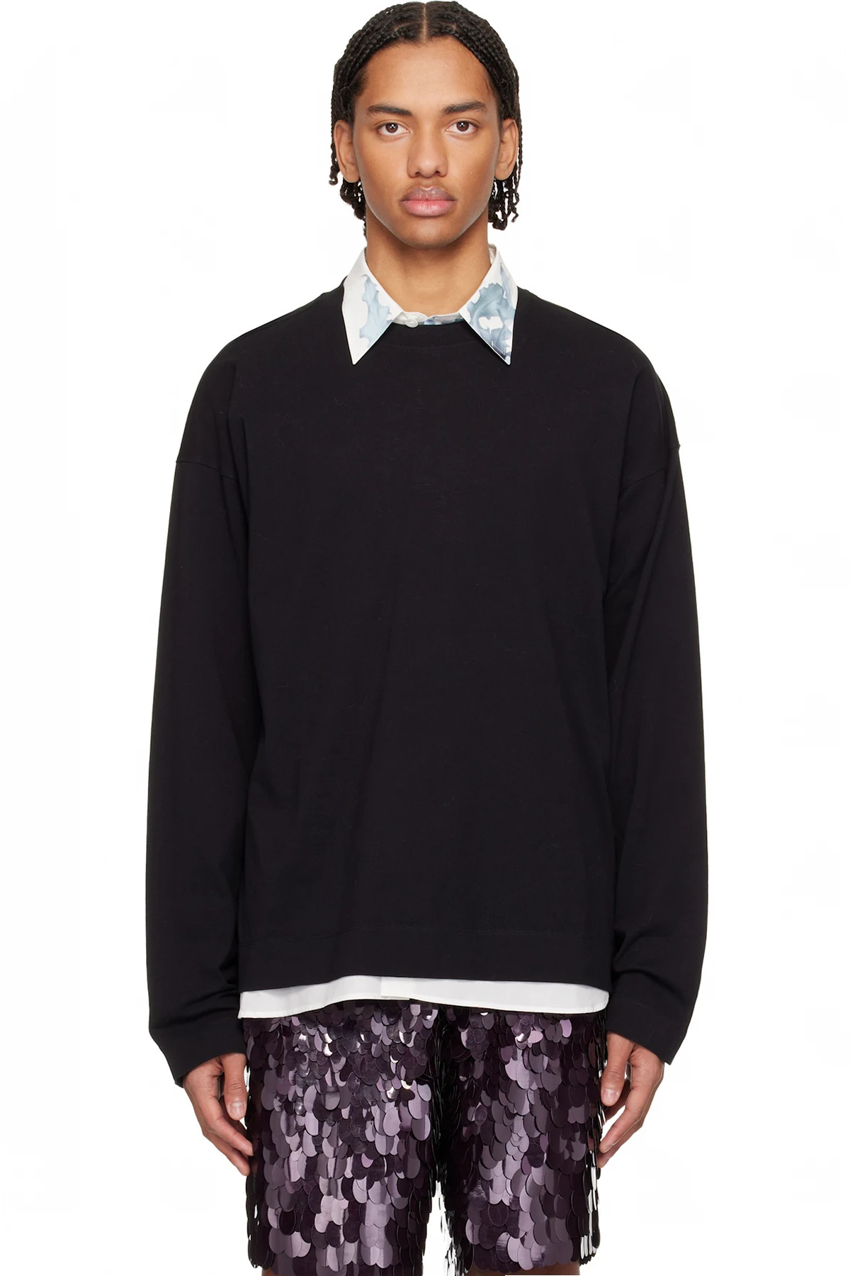 Black Dropped Shoulder T-shirt