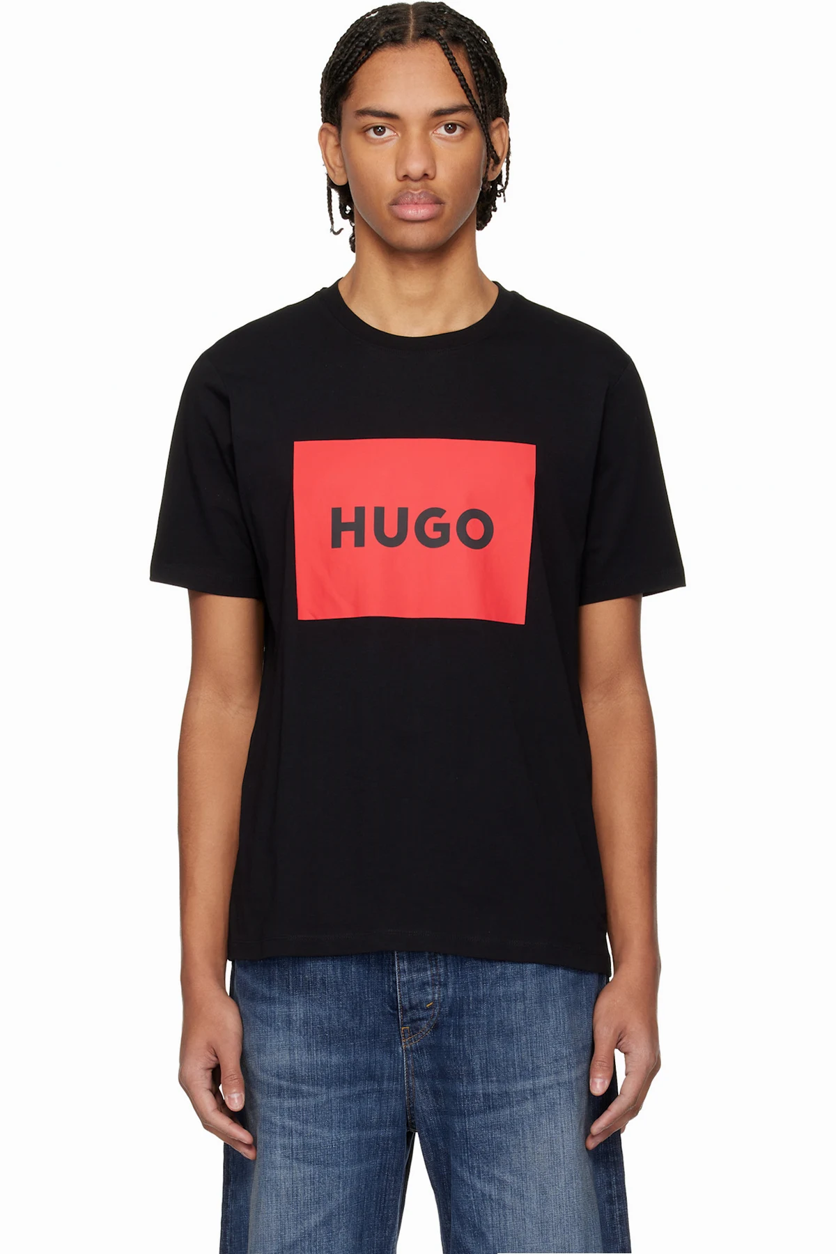 Black Logo Cotton Jersey T-shirt