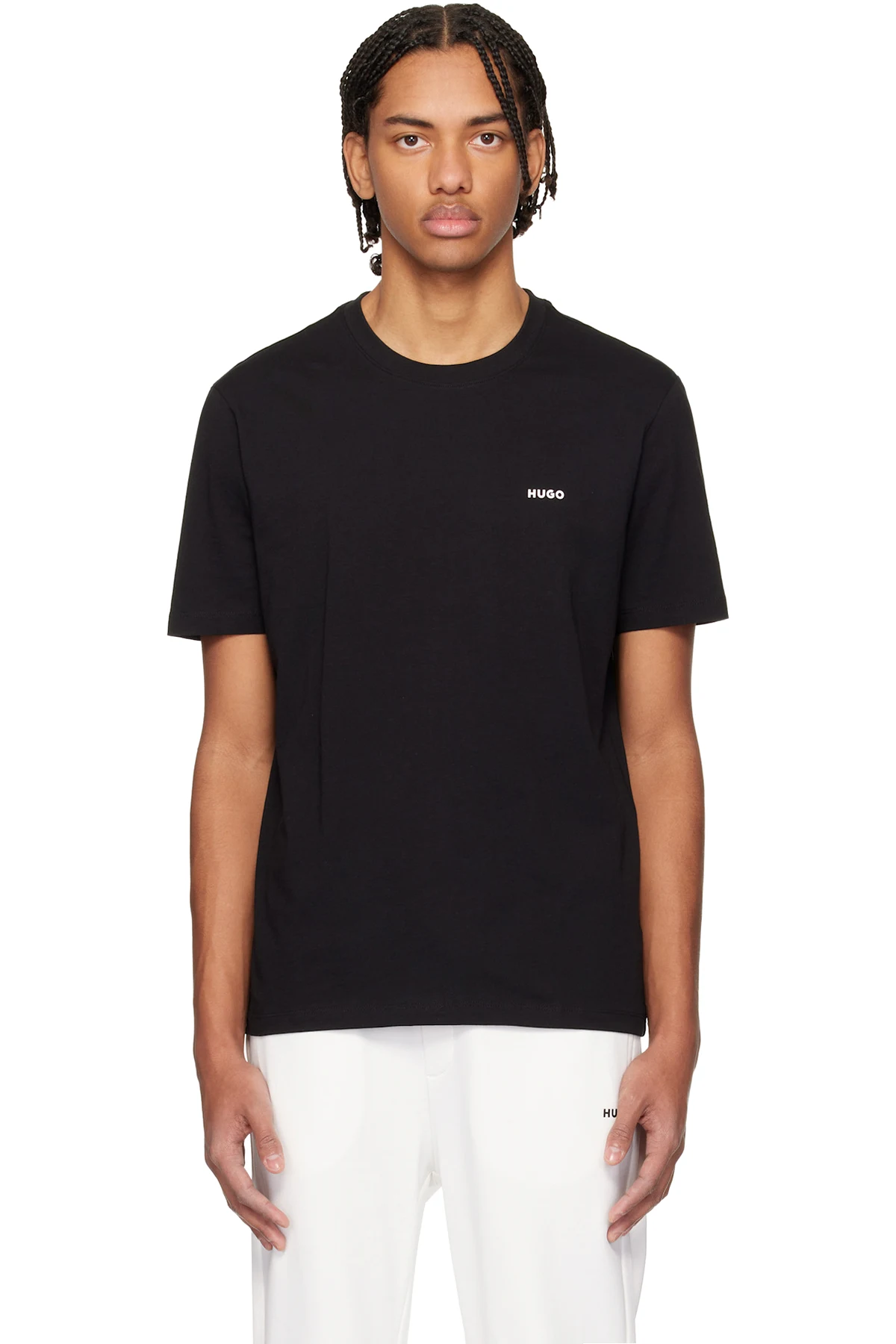 Black Logo-Print Cotton Jersey T-shirt