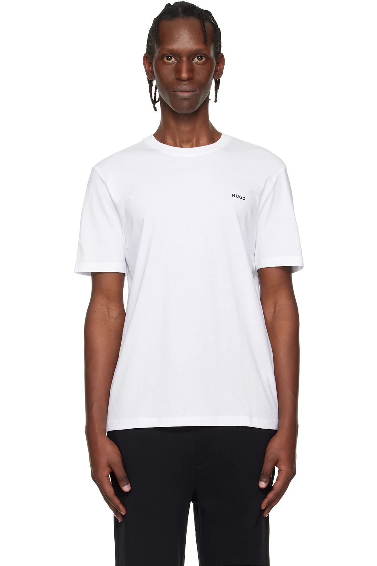 White Regular-Fit Logo-Print T-shirt