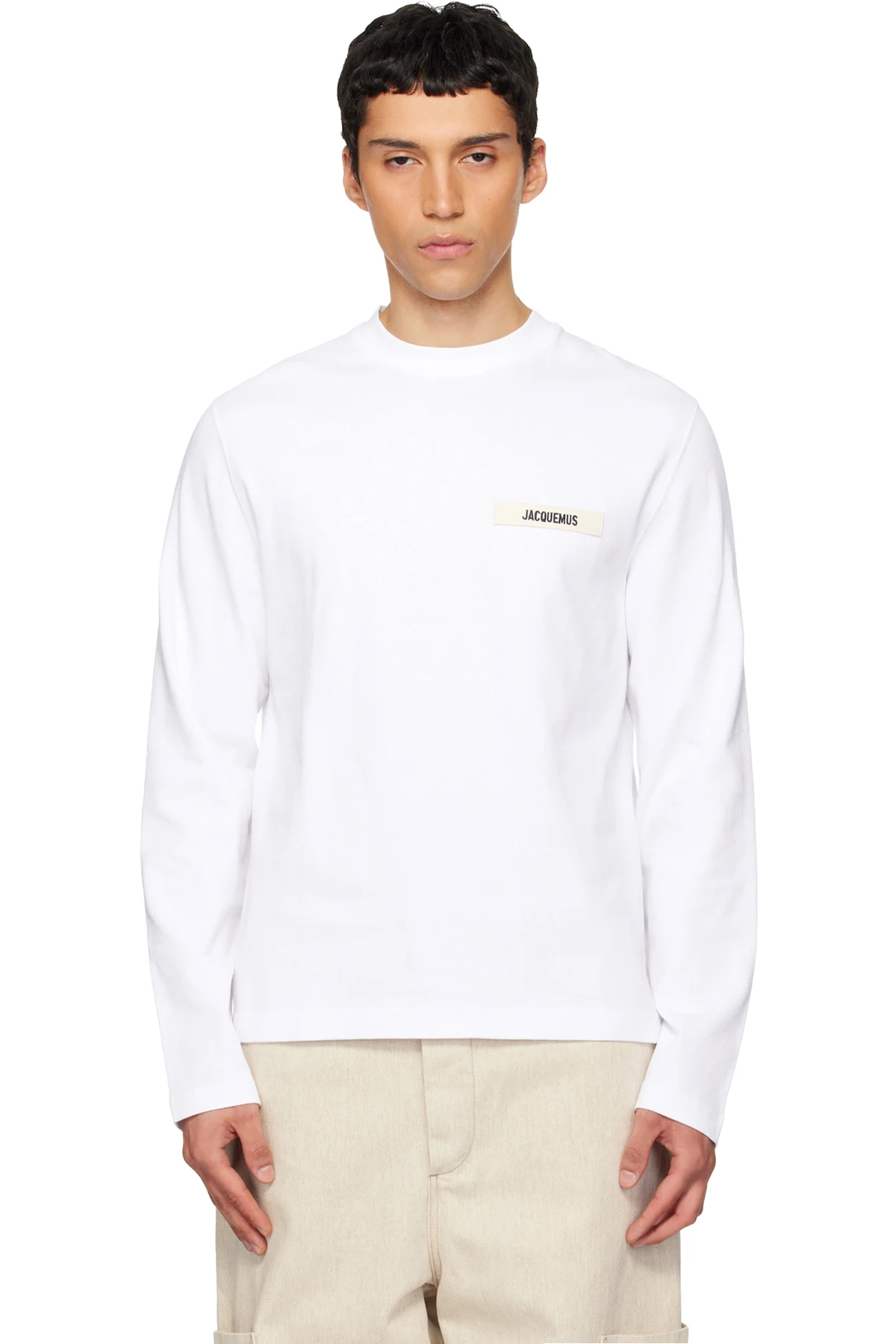White 'The Gros Grain long-sleeve' T-shirt