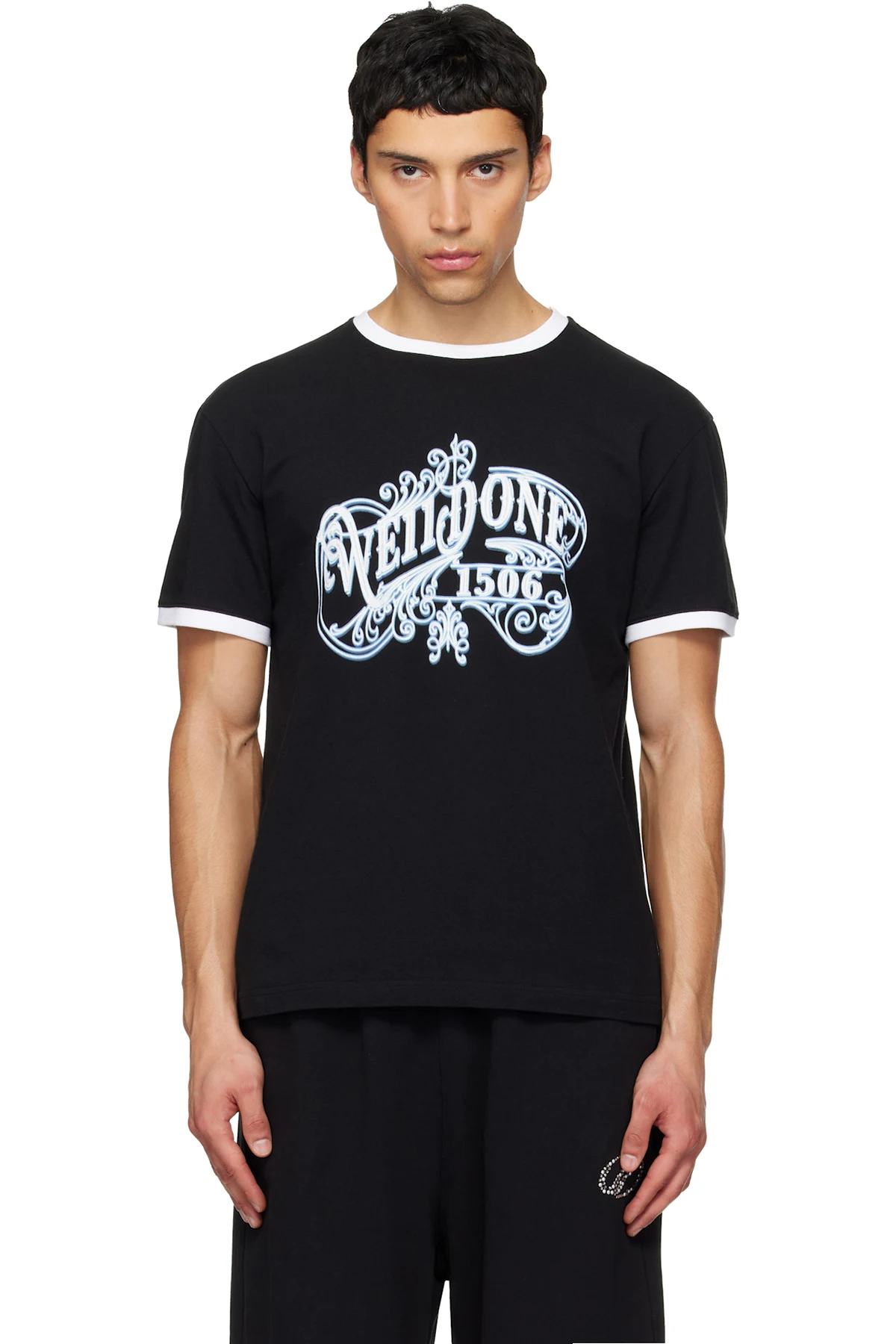 Black Vintage Logo Ringer T-shirt