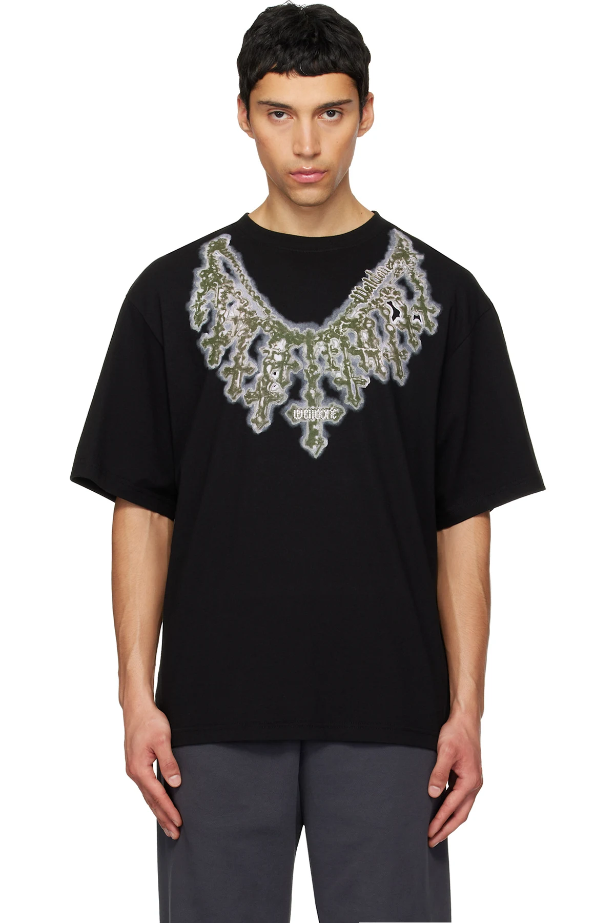Black Cross Necklace T-shirt
