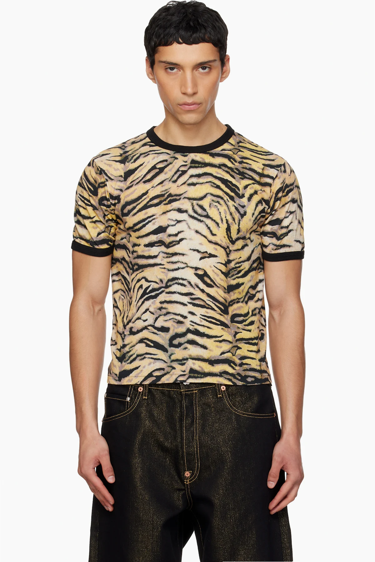 Yellow Kenzo Paris 'KENZO Tiger' Slim T-shirt