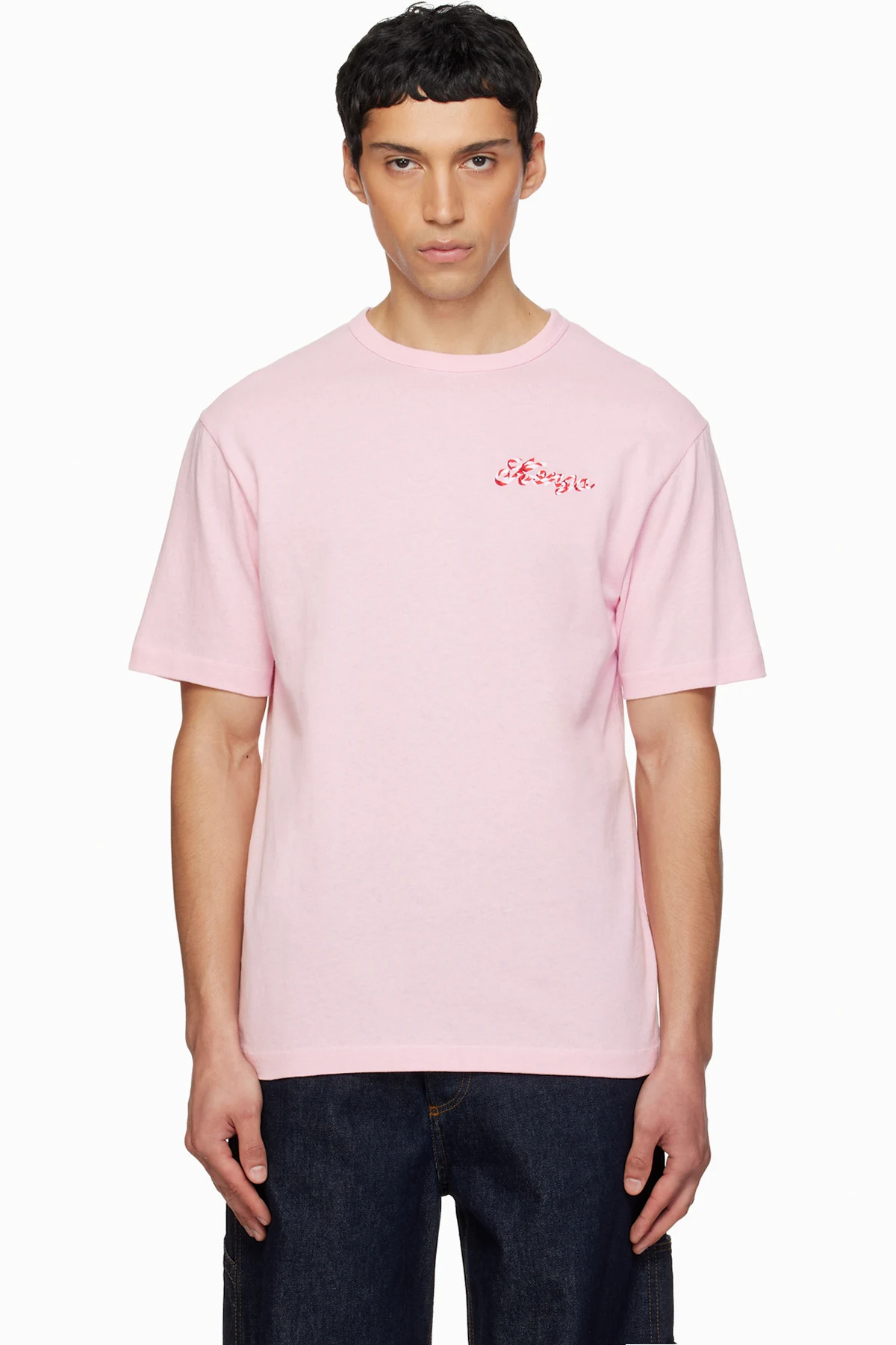 Pink Kenzo Paris 'KENZO Winter Holidays' Embroidered T-shirt