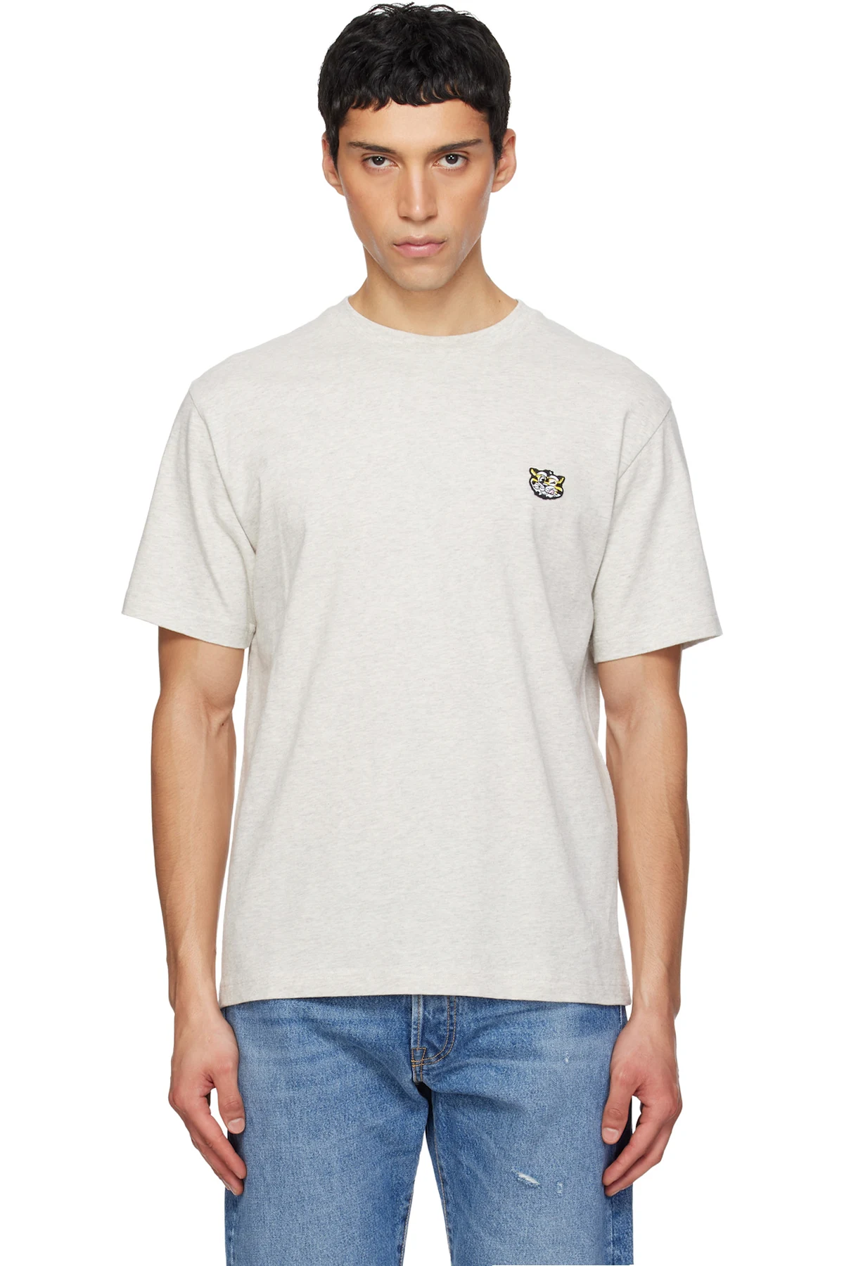 Gray Kenzo Paris 'KENZO Wild Tiger' Embroidered T-shirt