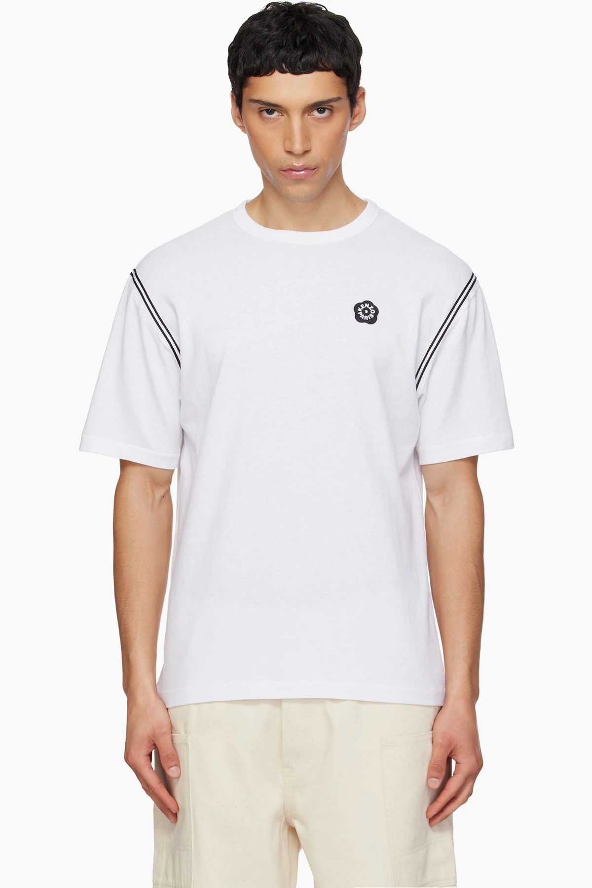 White Kenzo Paris 'Boke Flower 2.0' Embroidered T-shirt