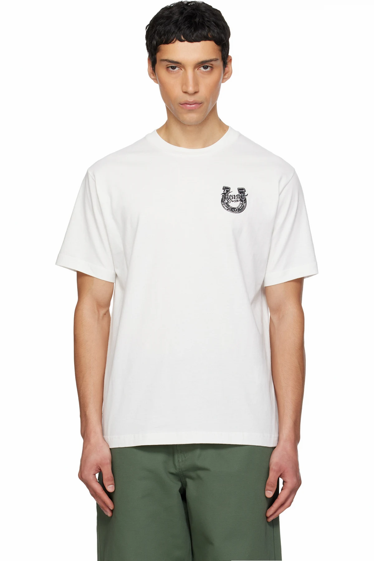 White Kenzo Paris 'Lunar New Year' Embroidered T-shirt