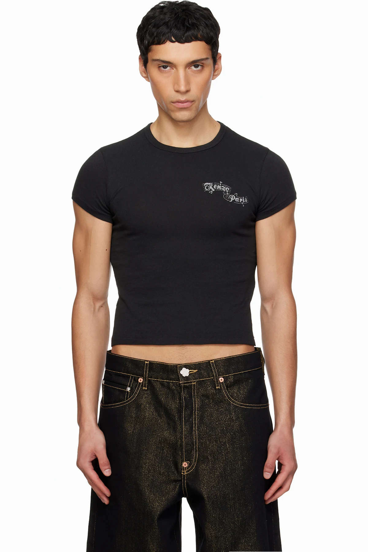 Black Kenzo Paris 'KENZO Winter Holidays' T-shirt